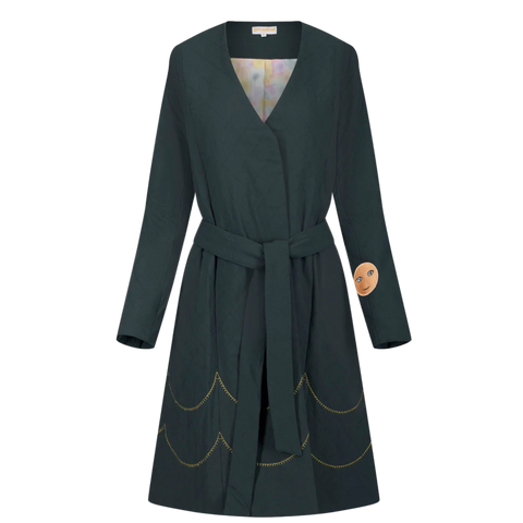 24/7 Quilted Trench - Spruce