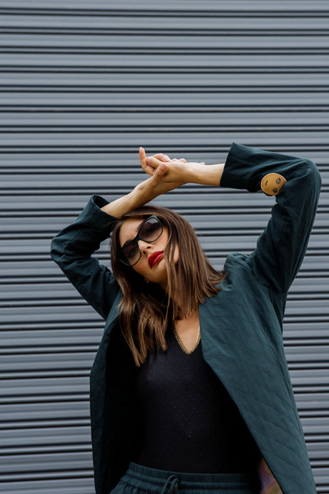 24/7 Quilted Trench - Spruce