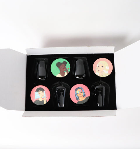 Assorted Crystal-stemmed Wine Glasses (4 Piece)