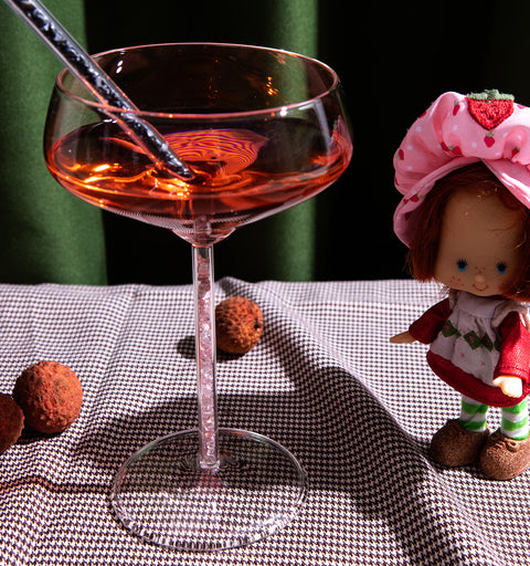 Champagne/ Cocktail Coupe - Strawberry Quartz (4 Piece)
