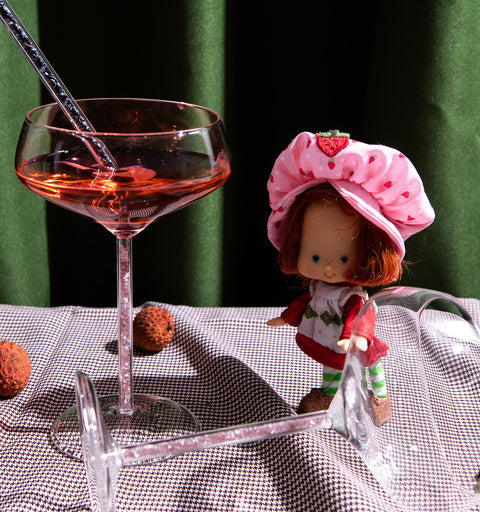 Champagne/ Cocktail Coupe - Strawberry Quartz (4 Piece)