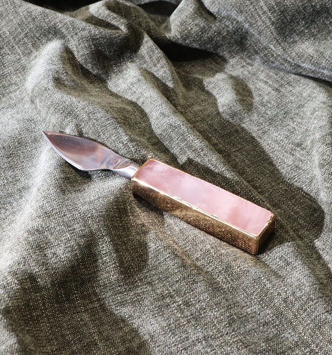 Rose Quartz Hard Cheese Knife