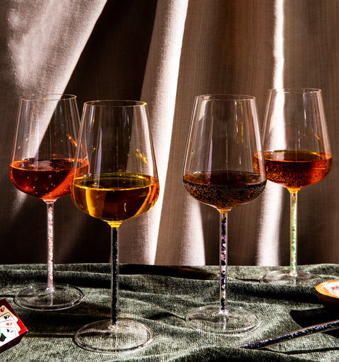 Assorted Crystal-stemmed Wine Glasses (4 Piece)
