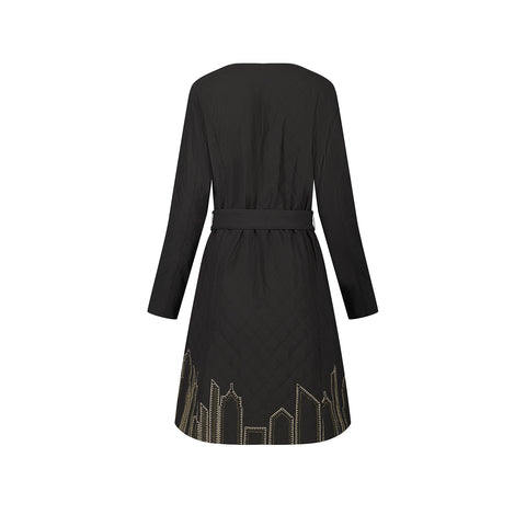 24/7 Quilted Trench - Heritage Black