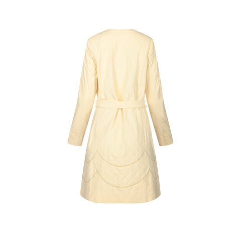 24/7 Quilted Trench - Snow