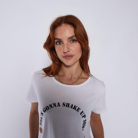 Army Thrash Tee - White 100% certified organic cotton.