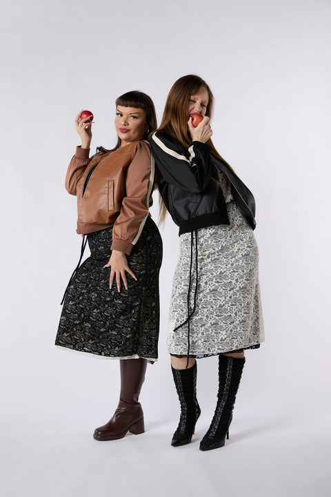 Apple Leather Bomber - Whiskey