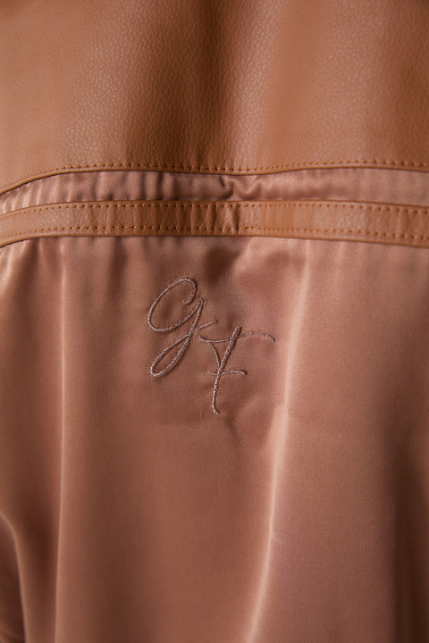 Apple Leather Bomber - Whiskey
