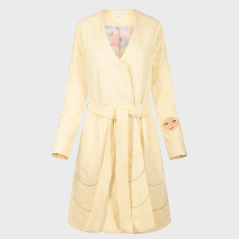 24/7 Quilted Trench - Snow