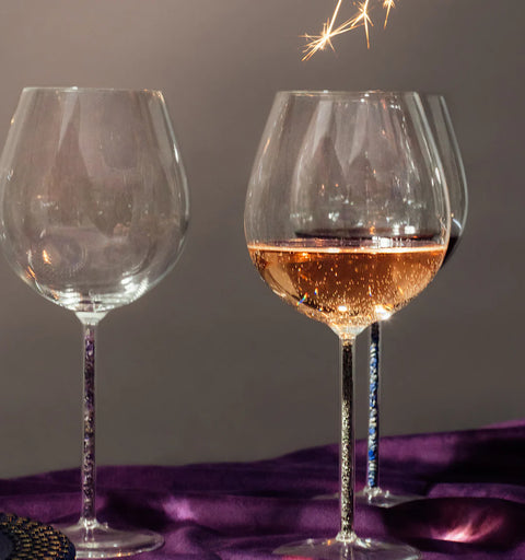 Crystal-Stemmed Wine Goblet - Amethyst (4 Piece)