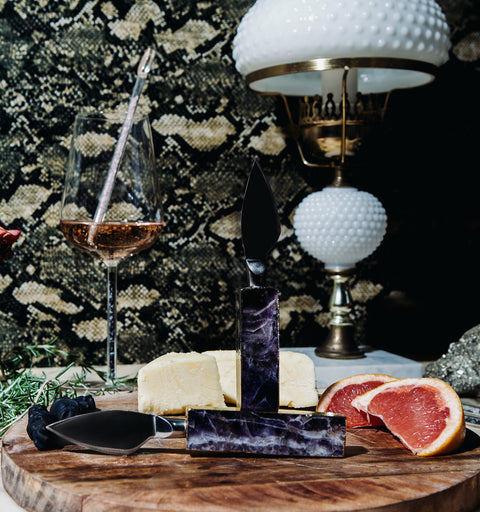 Amethyst Hard Cheese Knife