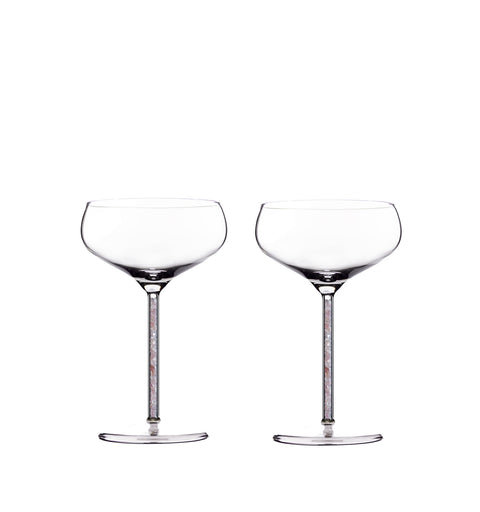 Champagne/ Cocktail Coupe - Rose Quartz (2 Piece)