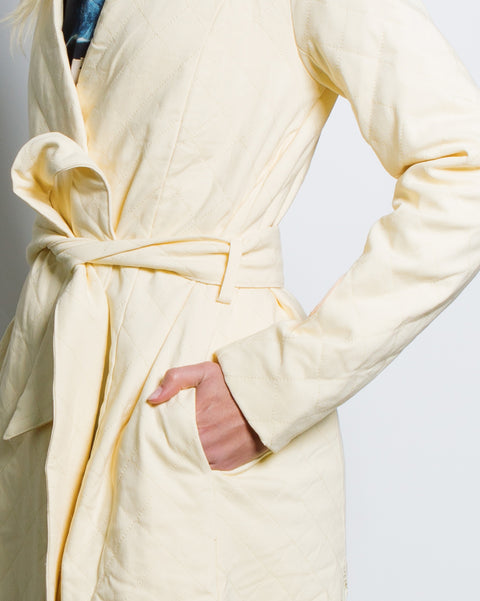 24/7 Quilted Trench - Snow