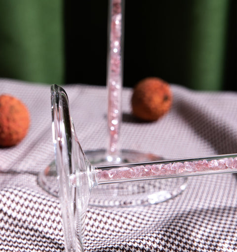 Champagne/ Cocktail Coupe - Strawberry Quartz (2 Piece)