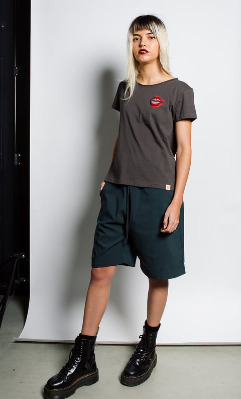 Lipstick Smear Tee - Heritage Black