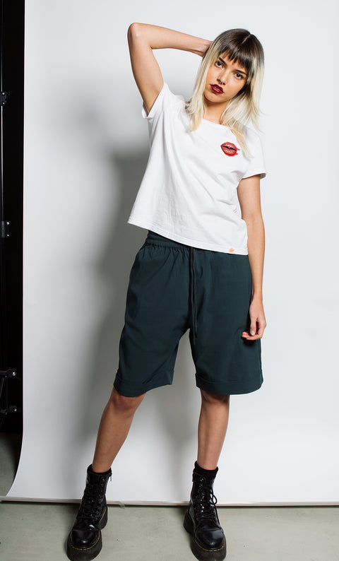 Lipstick Smear Tee - White