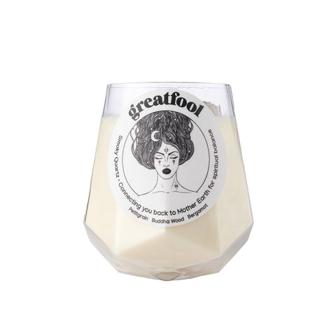 Lock Stock and Smoky Quartz - Crystal Candle LAST FEW LEFT