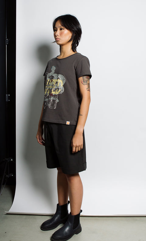 Snake Metal Tee - Heritage Black 100% Certified Organic Cotton