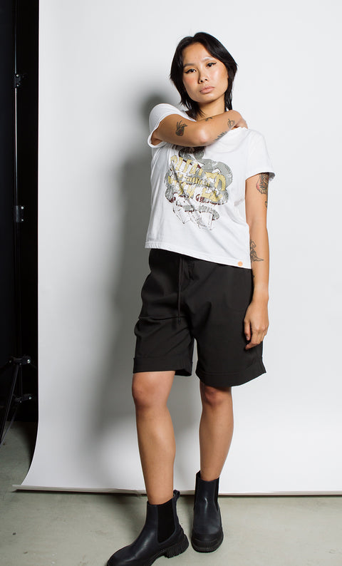 Snake Metal Tee - White 100% Certified Organic Cotton