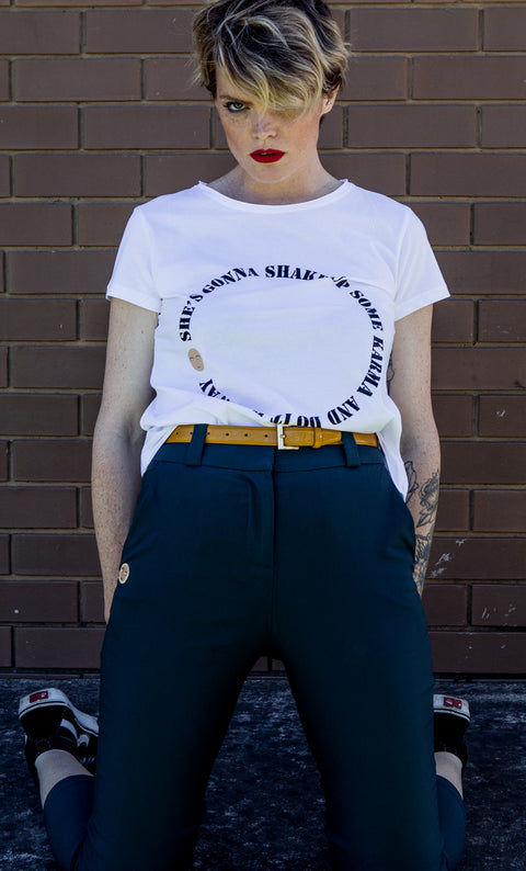 Army Thrash Tee - White 100% certified organic cotton.