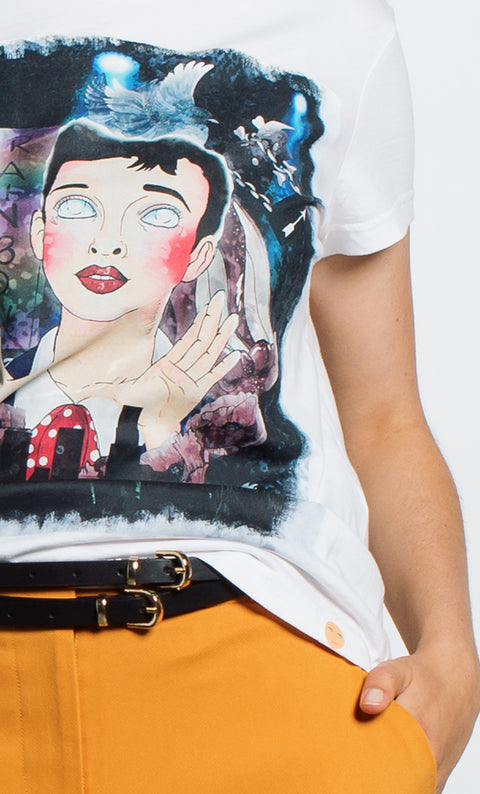 Judy G Tee White 100% Organic Cotton