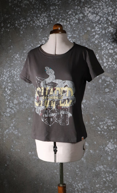 Snake Metal Tee - Heritage Black 100% Certified Organic Cotton